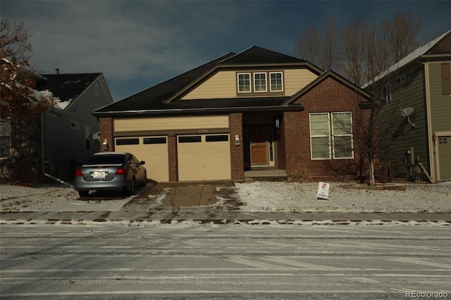 view of front of house featuring a garage