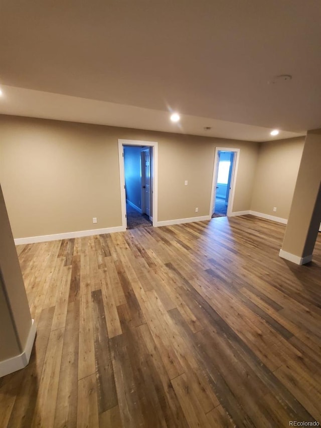 interior space with wood-type flooring