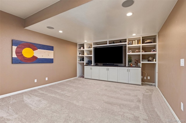 16486 W 94th Dr, Arvada, CO 80007 - unfurnished living room with carpet flooring and recessed lighting