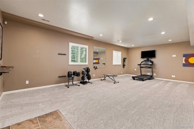 16486 W 94th Dr, Arvada, CO 80007 - exercise room with carpet and recessed lighting