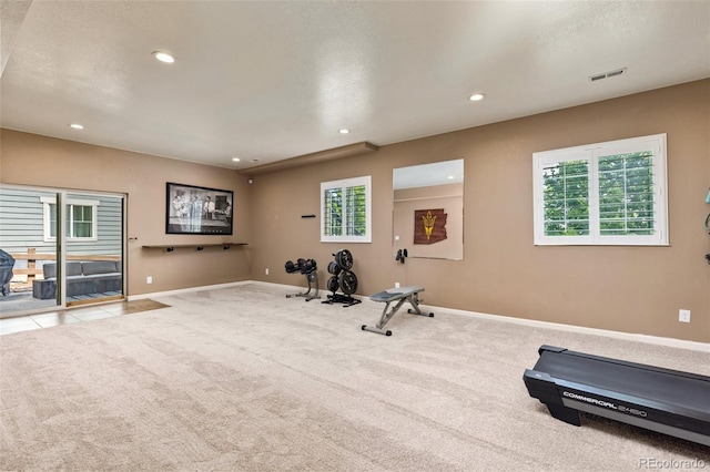 16486 W 94th Dr, Arvada, CO 80007 - exercise room with carpet flooring and recessed lighting