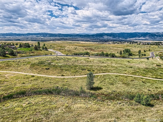 view of mountain feature featuring a rural view