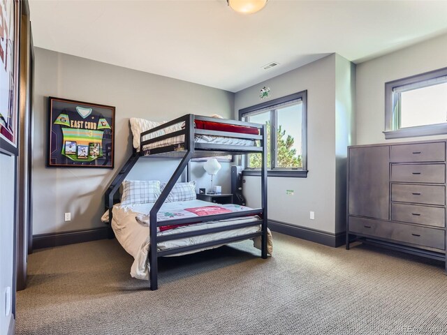 bedroom with carpet floors