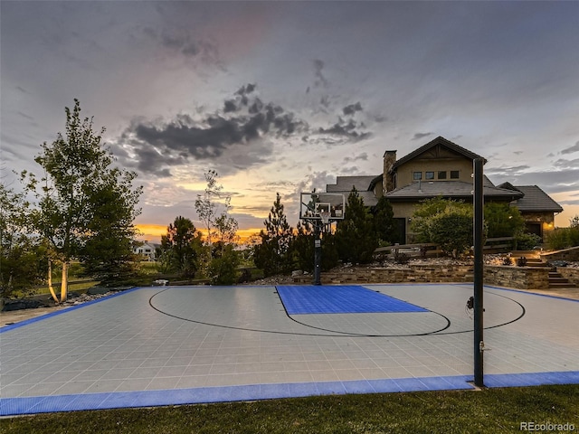 view of basketball court