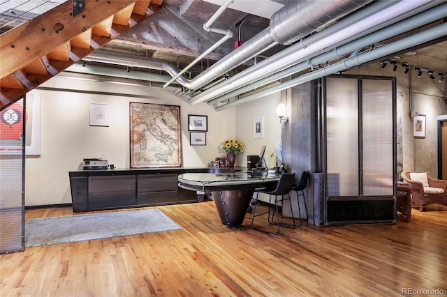 2000 Little Raven St Unit 1B, Denver, CO 80202 - dining space with wood finished floors and baseboards