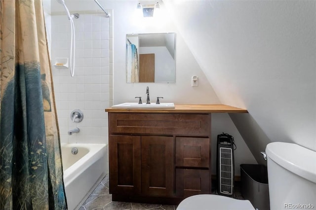 100 Aspen Ln, Evergreen, CO 80439 - bathroom with toilet, shower / bath combo, and vanity