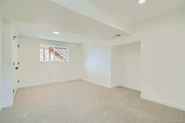 view of carpeted spare room