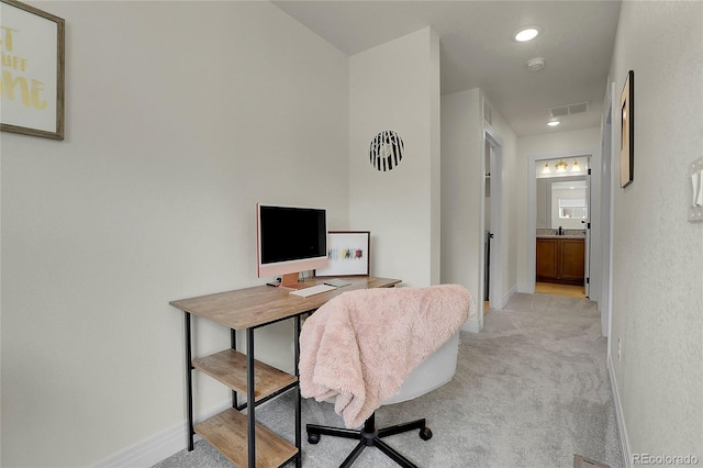 16818 E 119th Ave Unit A, Commerce City, CO 80022 - office space featuring light colored carpet, baseboards, and recessed lighting