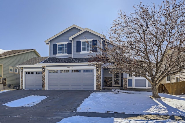 front facade featuring a garage