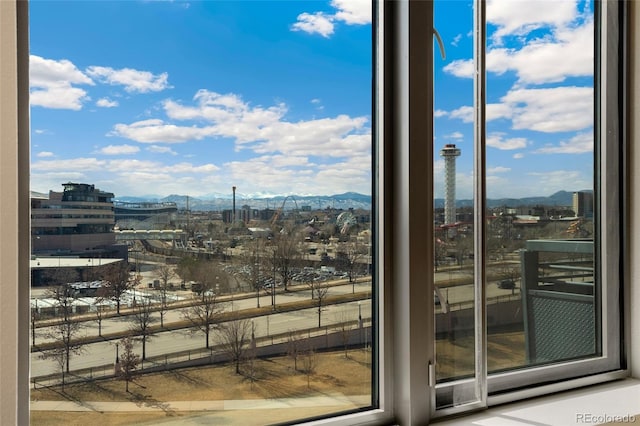 view of city with a mountain view