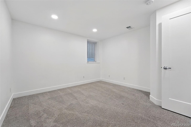11 S Albion St, Denver, CO 80246 - spare room featuring carpet flooring, baseboards, recessed lighting, and a smoke detector