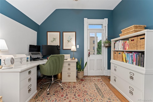 1154 N Clarkson St, Denver, CO 80218 - office space with vaulted ceiling and light wood-style floors