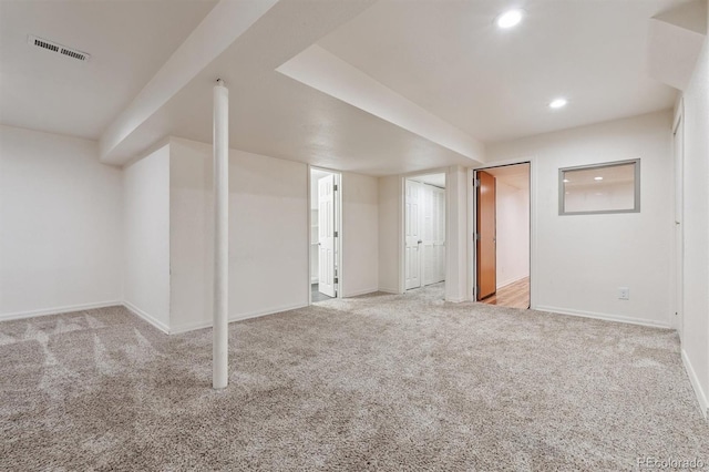 13457 Glen Cir, Broomfield, CO 80020 - finished below grade area with carpet and recessed lighting