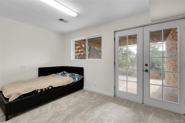 2659 S Halifax St, Aurora, CO 80013 - carpeted bedroom featuring access to outside, french doors, and multiple windows