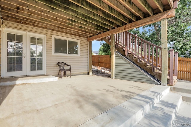 2659 S Halifax St, Aurora, CO 80013 - view of patio / terrace with french doors and stairs