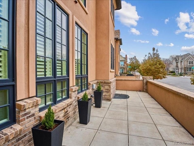 balcony with a patio