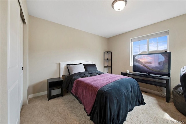 view of carpeted bedroom