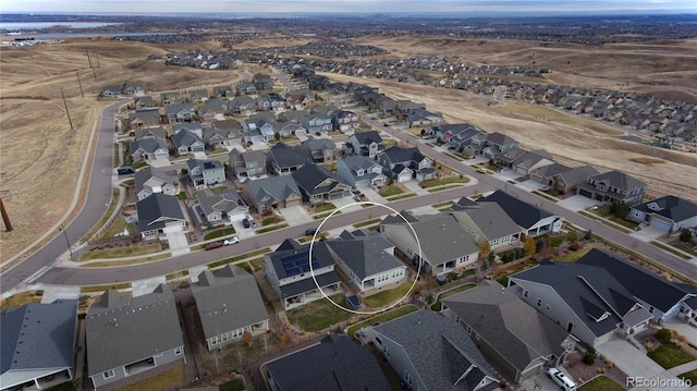 bird's eye view with a residential view