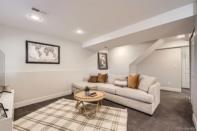 view of carpeted living room