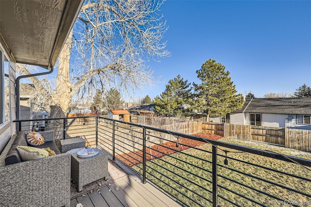 balcony with an outdoor hangout area