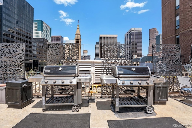 view of patio / terrace with a grill