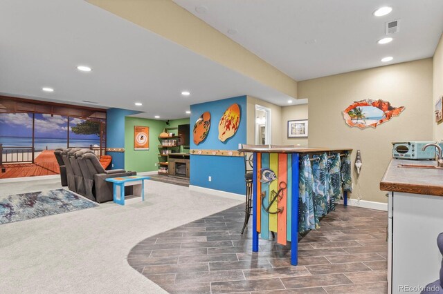 3973 Palmer Ridge Dr, Parker, CO 80134 - game room featuring recessed lighting