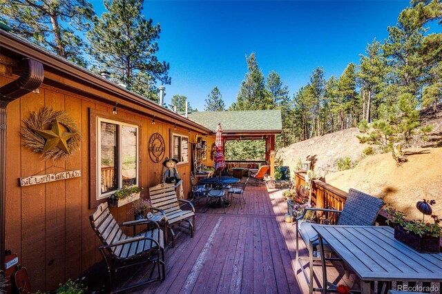 view of wooden deck