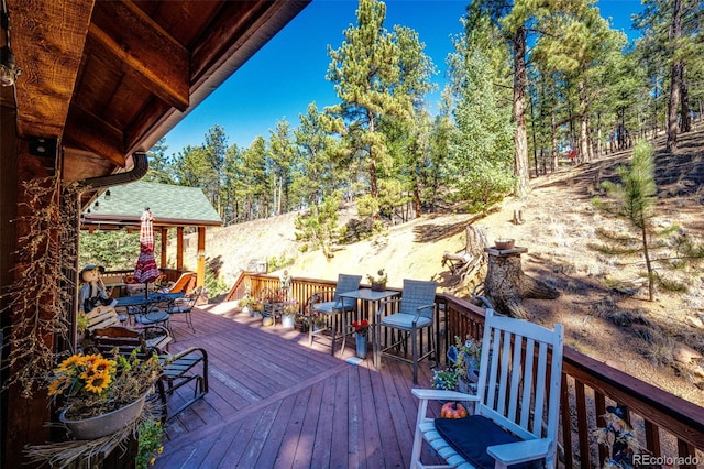 view of wooden deck