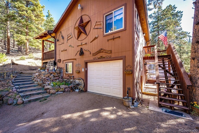 view of home's exterior featuring a garage