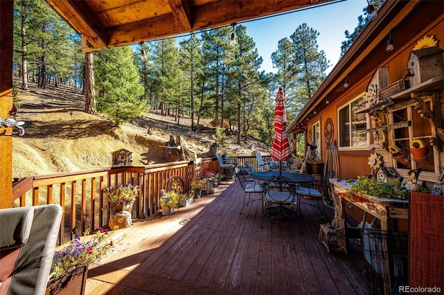 view of wooden deck