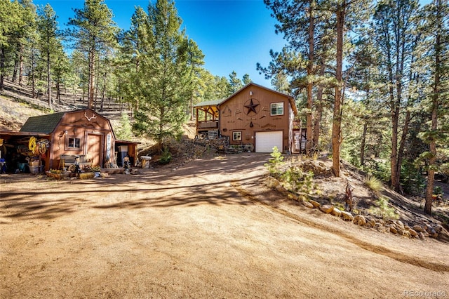 view of front of home featuring a garage