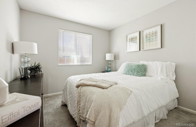 bedroom with carpet floors