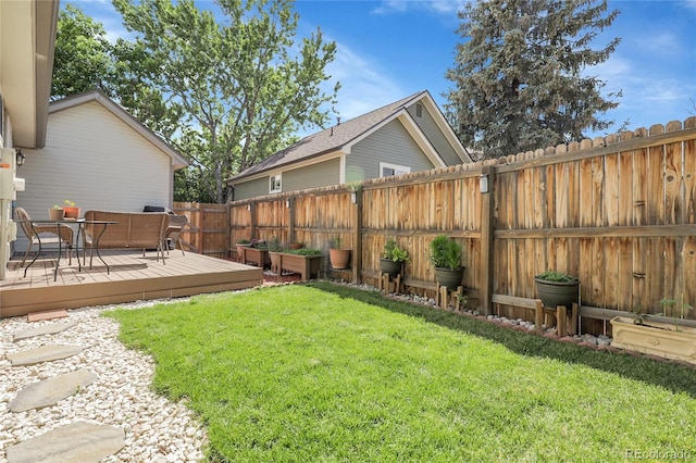 17499 E Whitaker Dr, Aurora, CO 80015 - view of yard with a deck