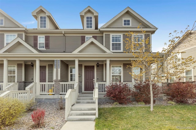 view of front of home with a porch