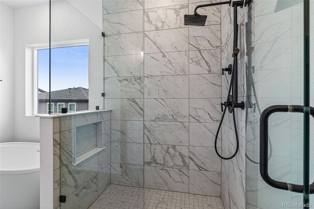 bathroom with an enclosed shower