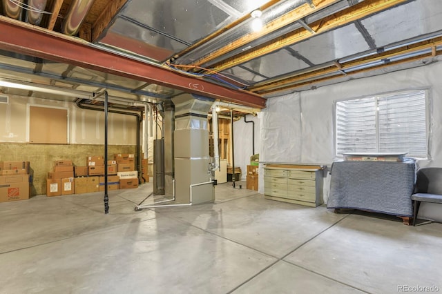 8741 E 29th Ave, Denver, CO 80238 - unfinished basement with heating unit