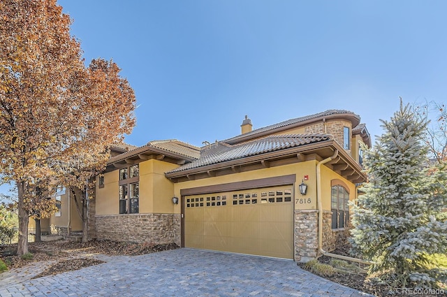 view of front of home featuring a garage