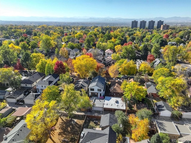 aerial view with a residential view