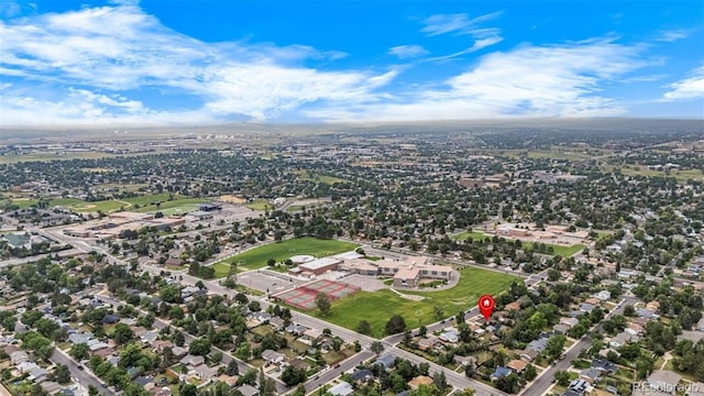 1261 Eagle St, Aurora, CO 80011 - aerial overview of property's location featuring nearby suburban area
