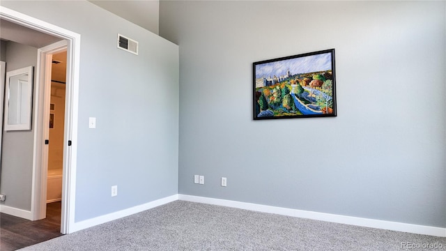 view of carpeted empty room