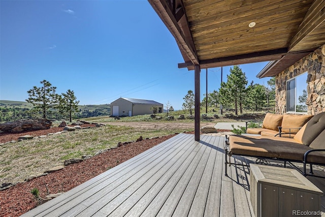 deck with outdoor lounge area