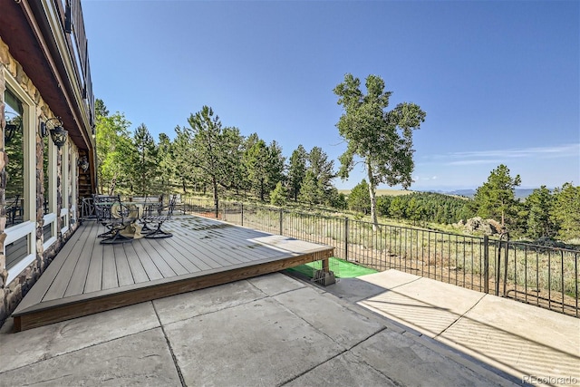 view of patio with a deck