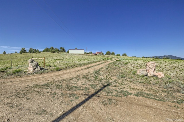 view of yard featuring a rural view