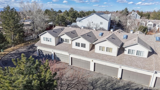 aerial view featuring a residential view