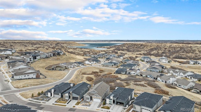 drone / aerial view with a residential view