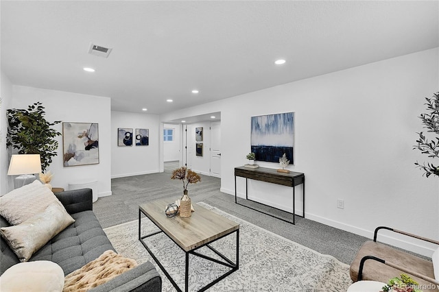 view of carpeted living room