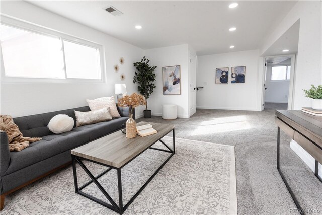 view of carpeted living room