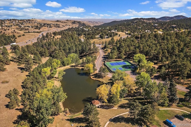 23712 Pondview Pl Unit A, Golden, CO 80401 - view of property location featuring a water and mountain view and a heavily wooded area