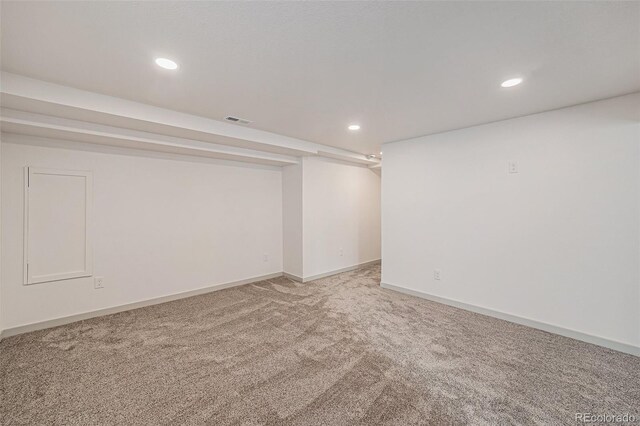 9948 King St, Westminster, CO 80031 - finished below grade area with light carpet and recessed lighting