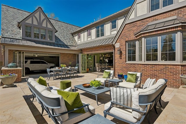 view of patio featuring outdoor lounge area